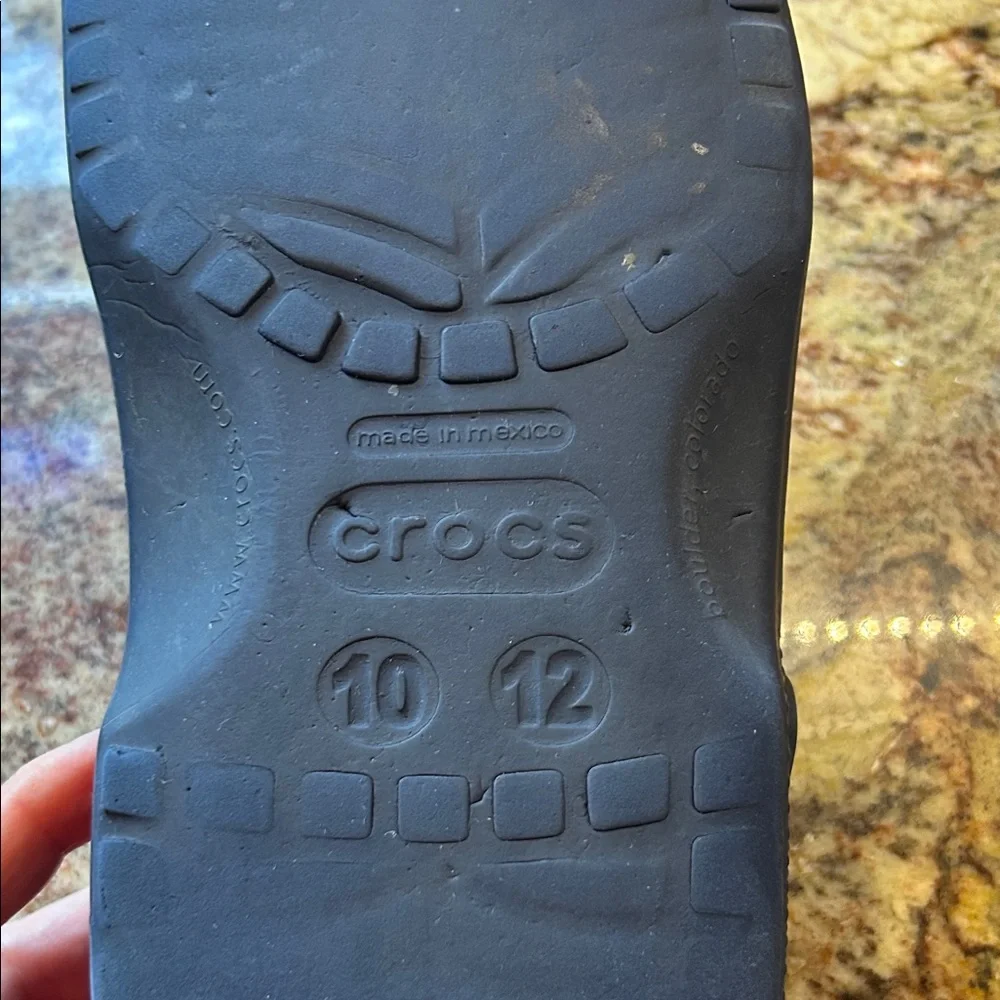 Navy Blue Crocs Size 10/12 with Ventilation Holes; worn, but still a lot of life